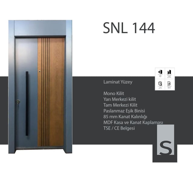 snl144 laminat çelik kapı